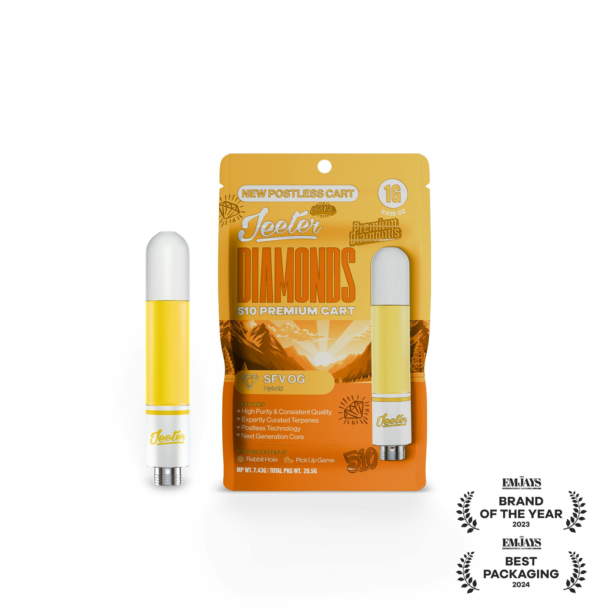 Jeeter - Jeeter | SFV OG | Diamonds 510 Premium Cartridge | 1g - 1