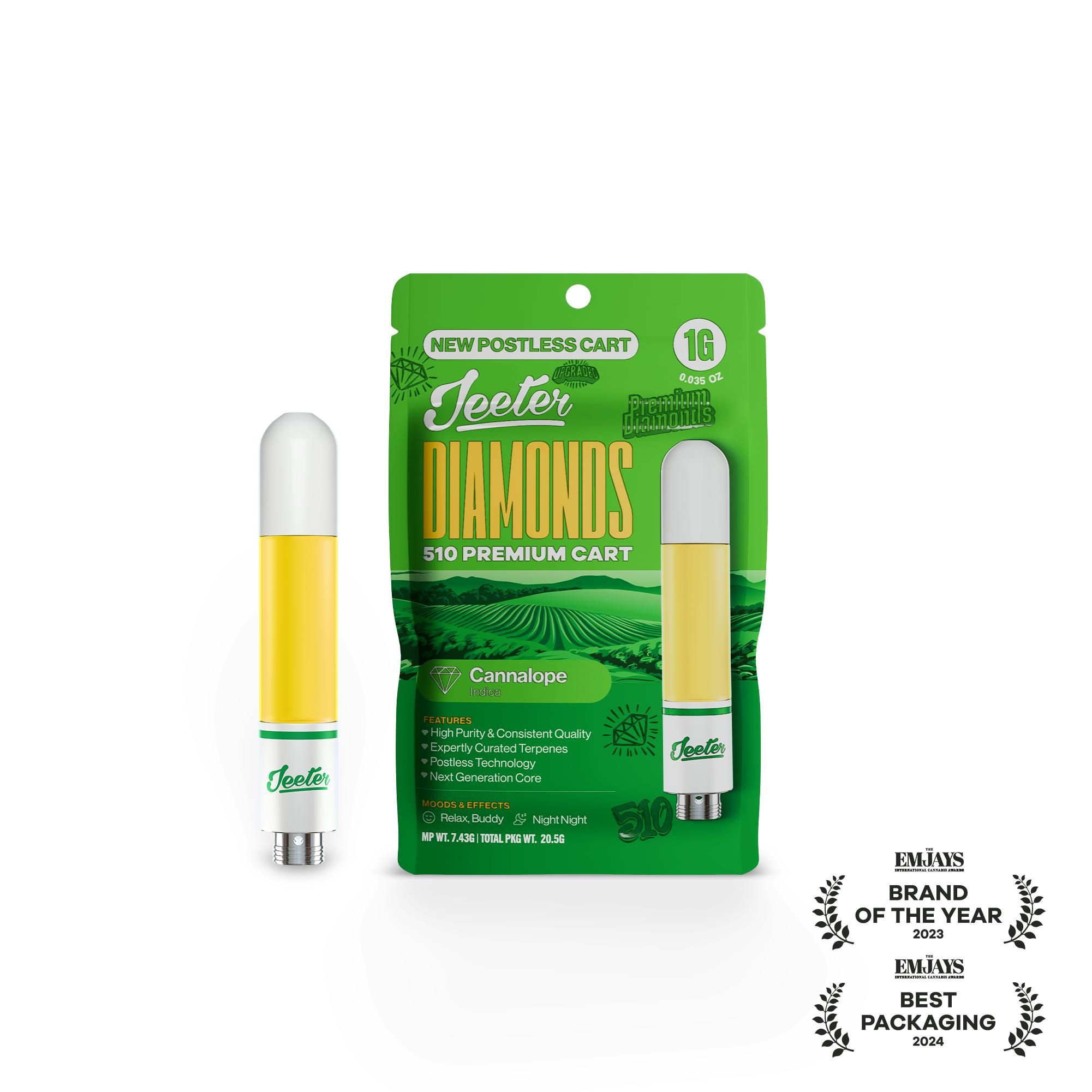 Jeeter - Jeeter | Cannalope | Diamonds 510 Premium Cartridge | 1g - 1
