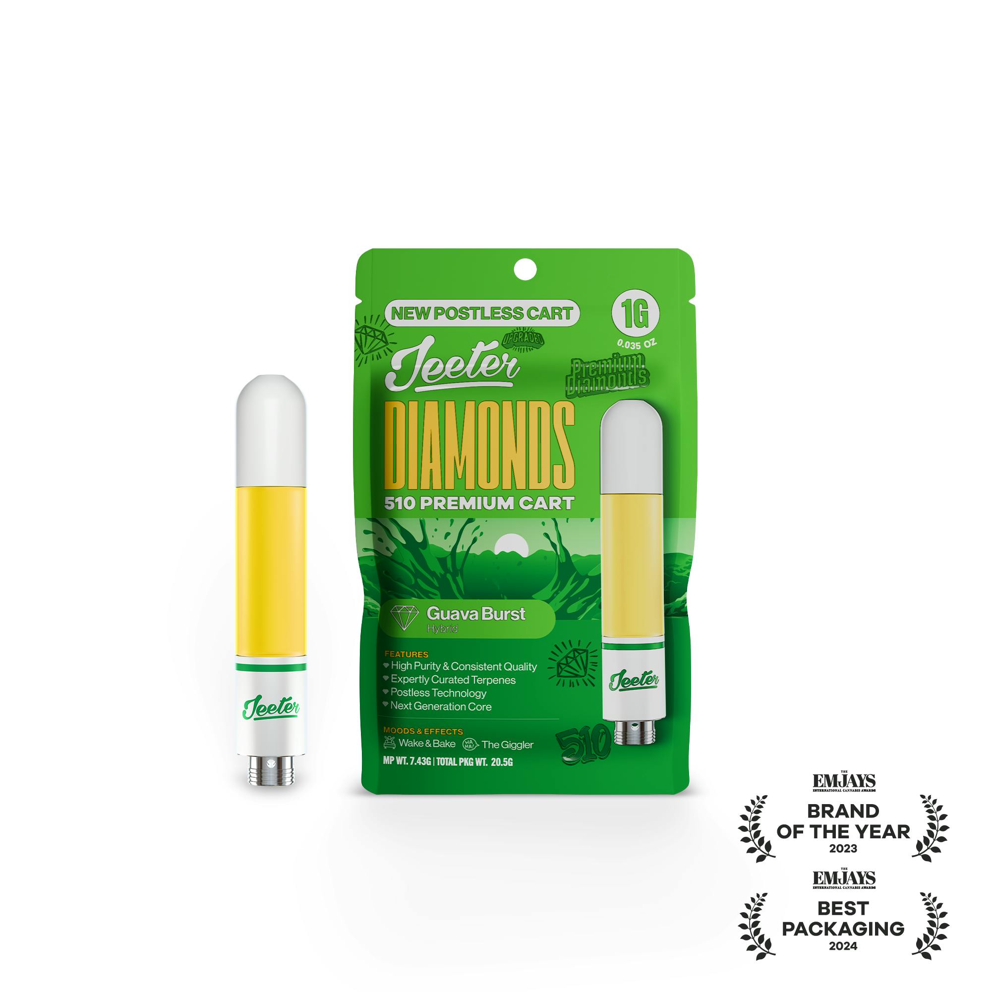 Jeeter - Jeeter | Guava Burst | Diamonds 510 Premium Cartridge | 1g - 1