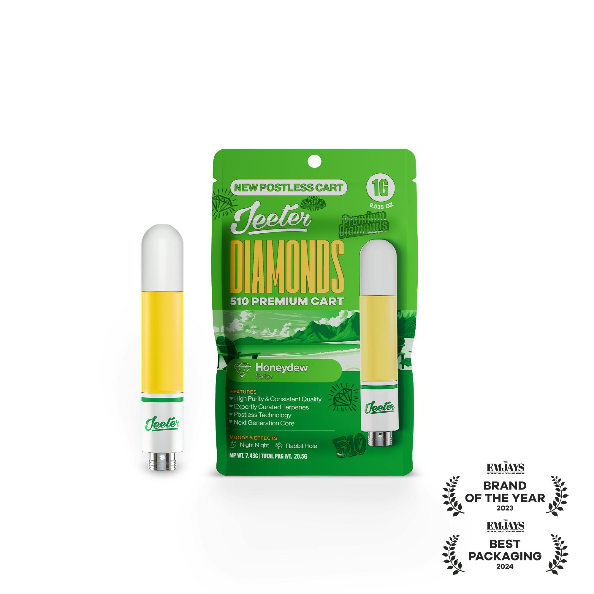 Jeeter - Jeeter | Honeydew | Diamonds 510 Premium Cartridge | 1g - 1