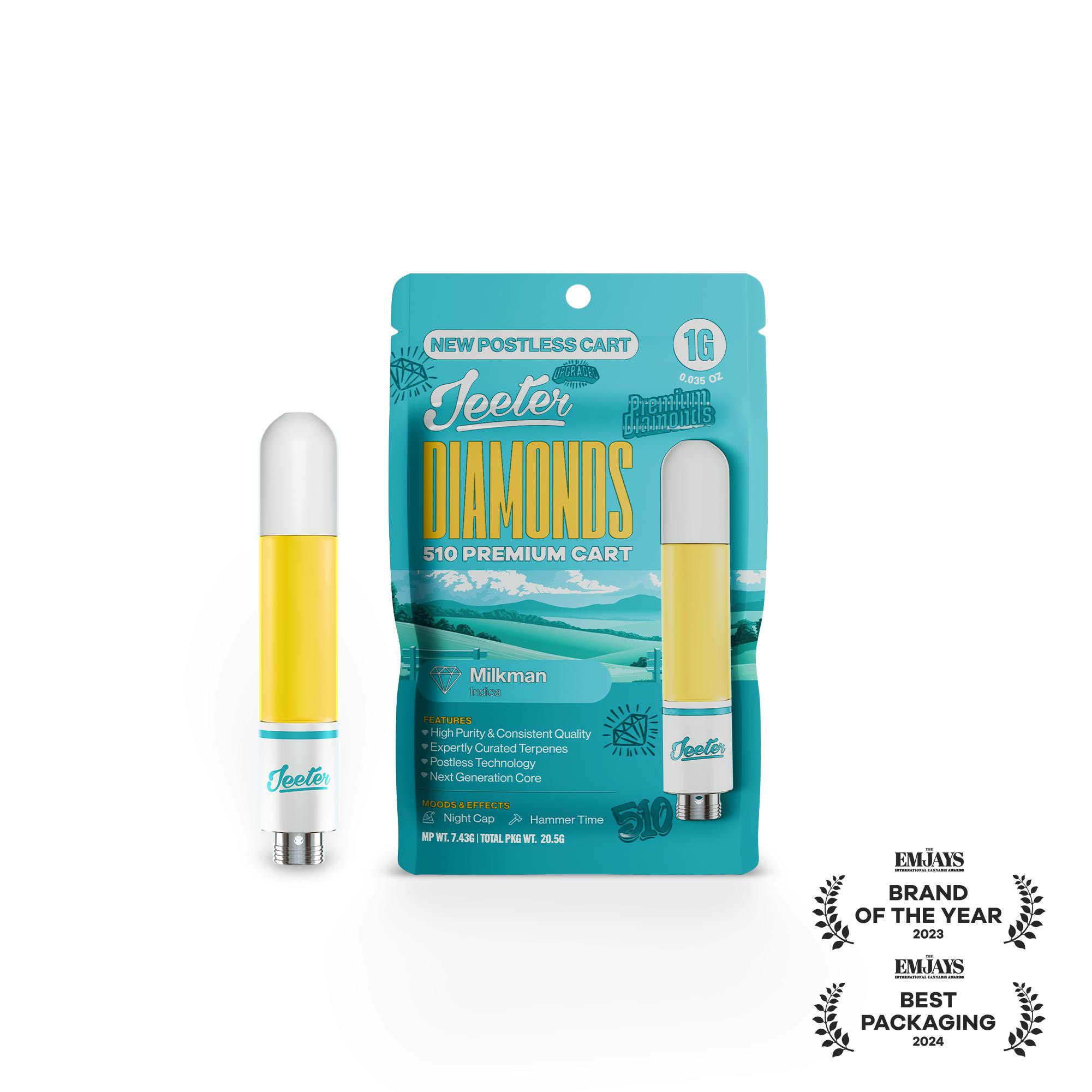 Jeeter - Jeeter | Milkman | Diamonds 510 Premium Cartridge | 1g - 1