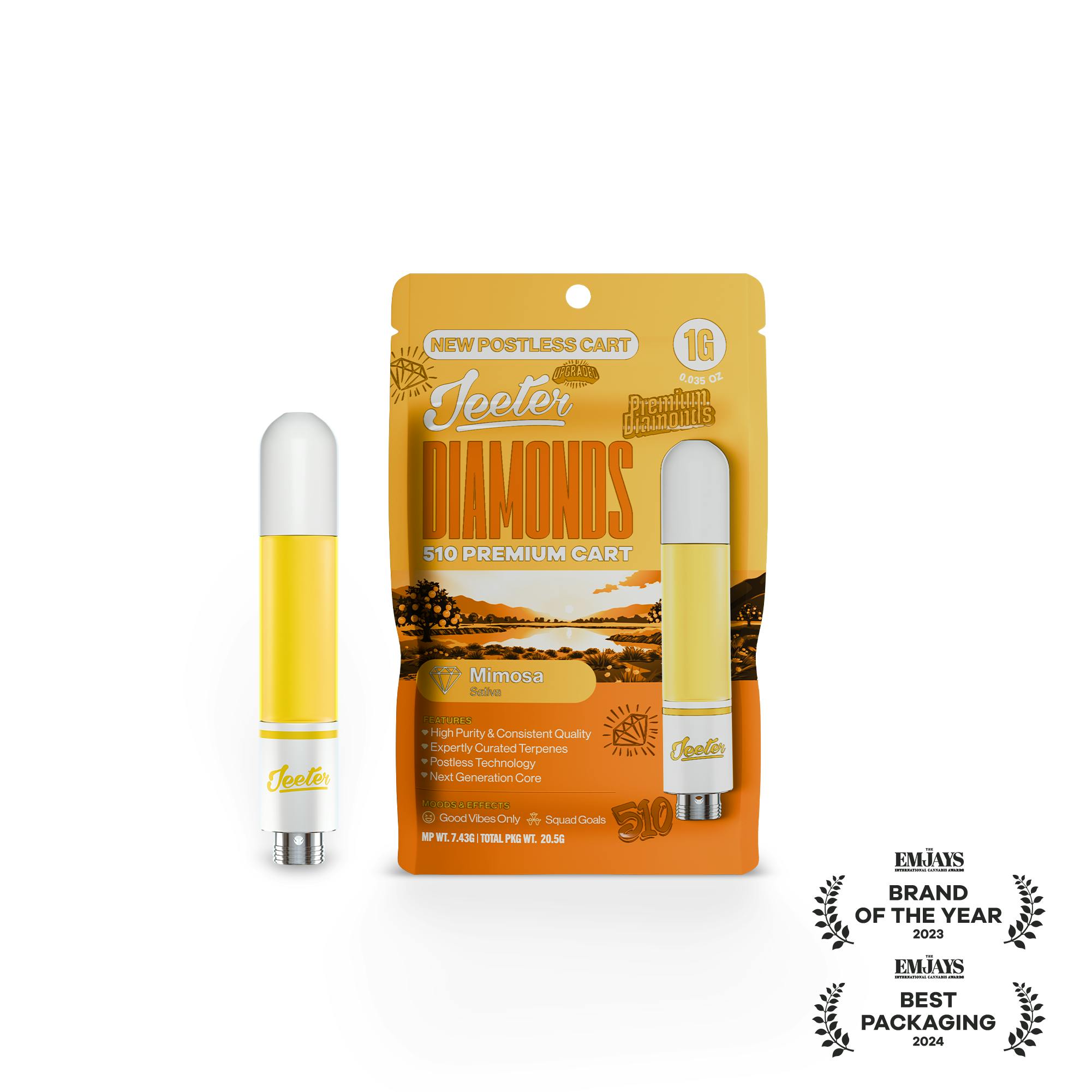 Jeeter - Jeeter | Mimosa | Diamonds 510 Premium Cartridge | 1g - 1