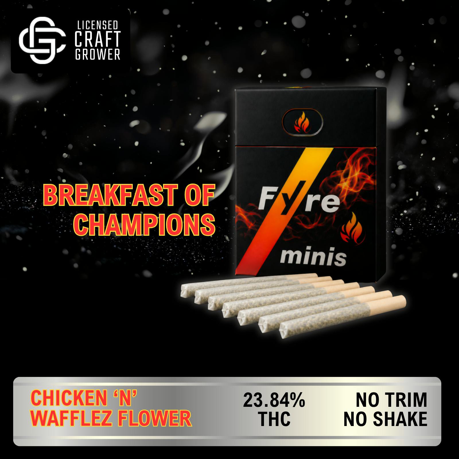 Realeaf Botanicals - Fyre OG Mini Uninfused Chicken N Wafflez 8-Pack Pre-Rolls 2.4g - 1