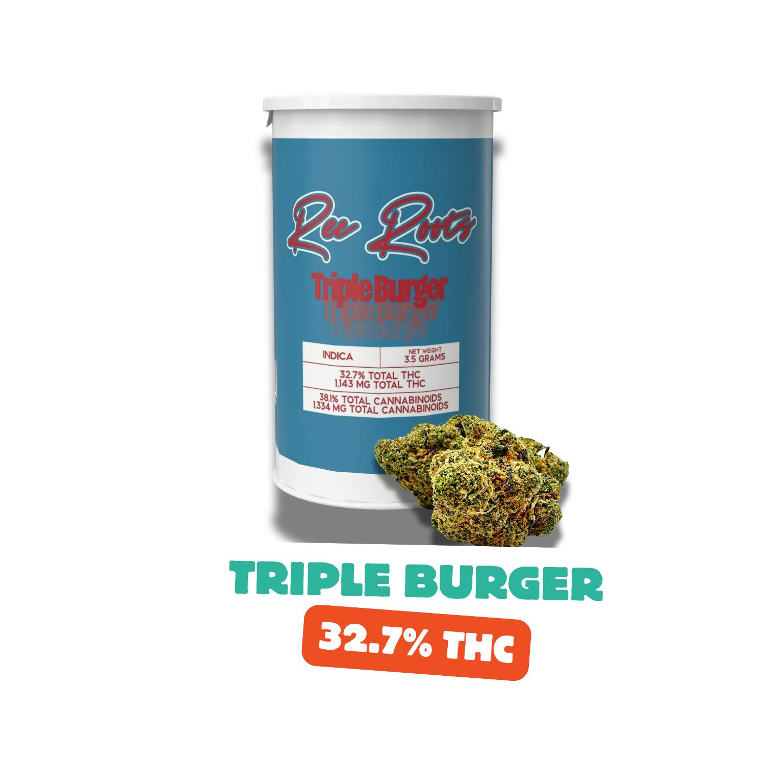 Rec Roots - Triple Burger | Big Buds | 3.5g - 1