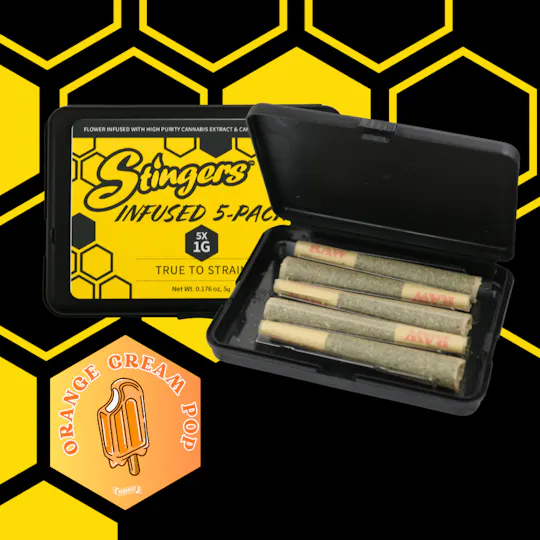 Stingers - Brand - Orange Cream Pop | Infused Joints | 1g each | 5pk - 1