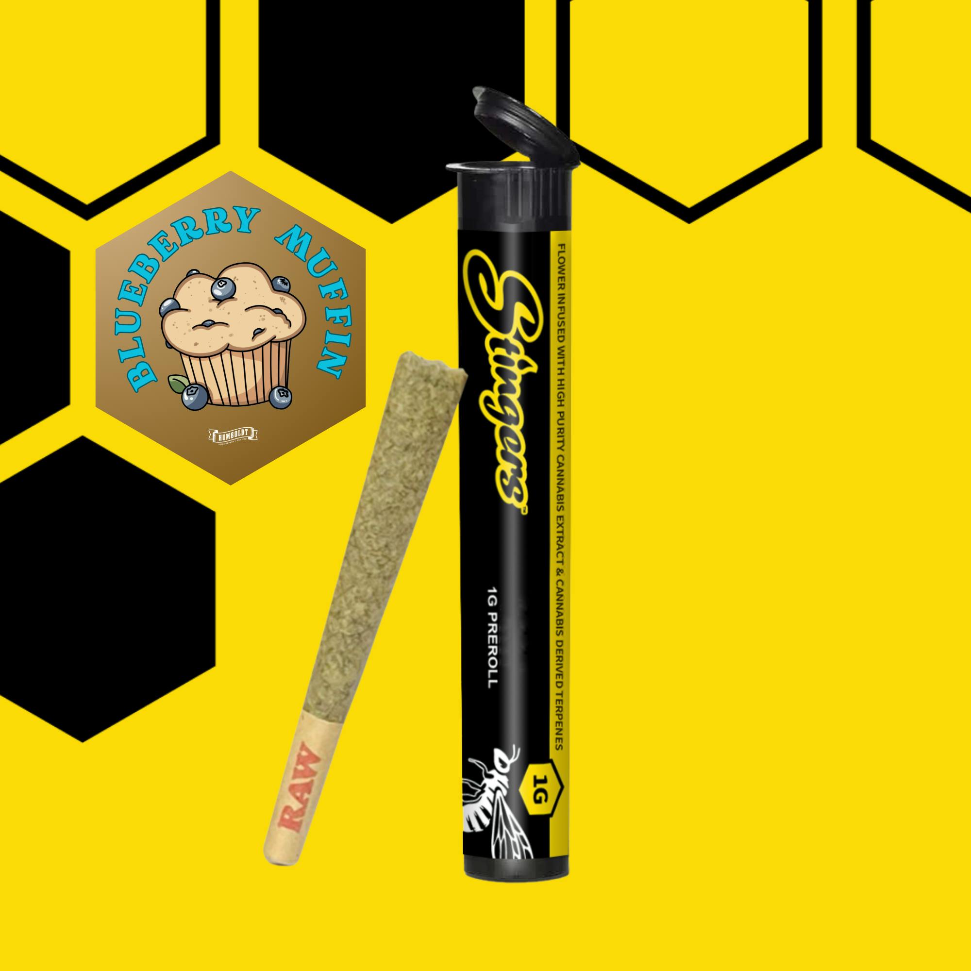 Stingers - Brand - Blueberry Muffin | Infused Joint | 1g - 1