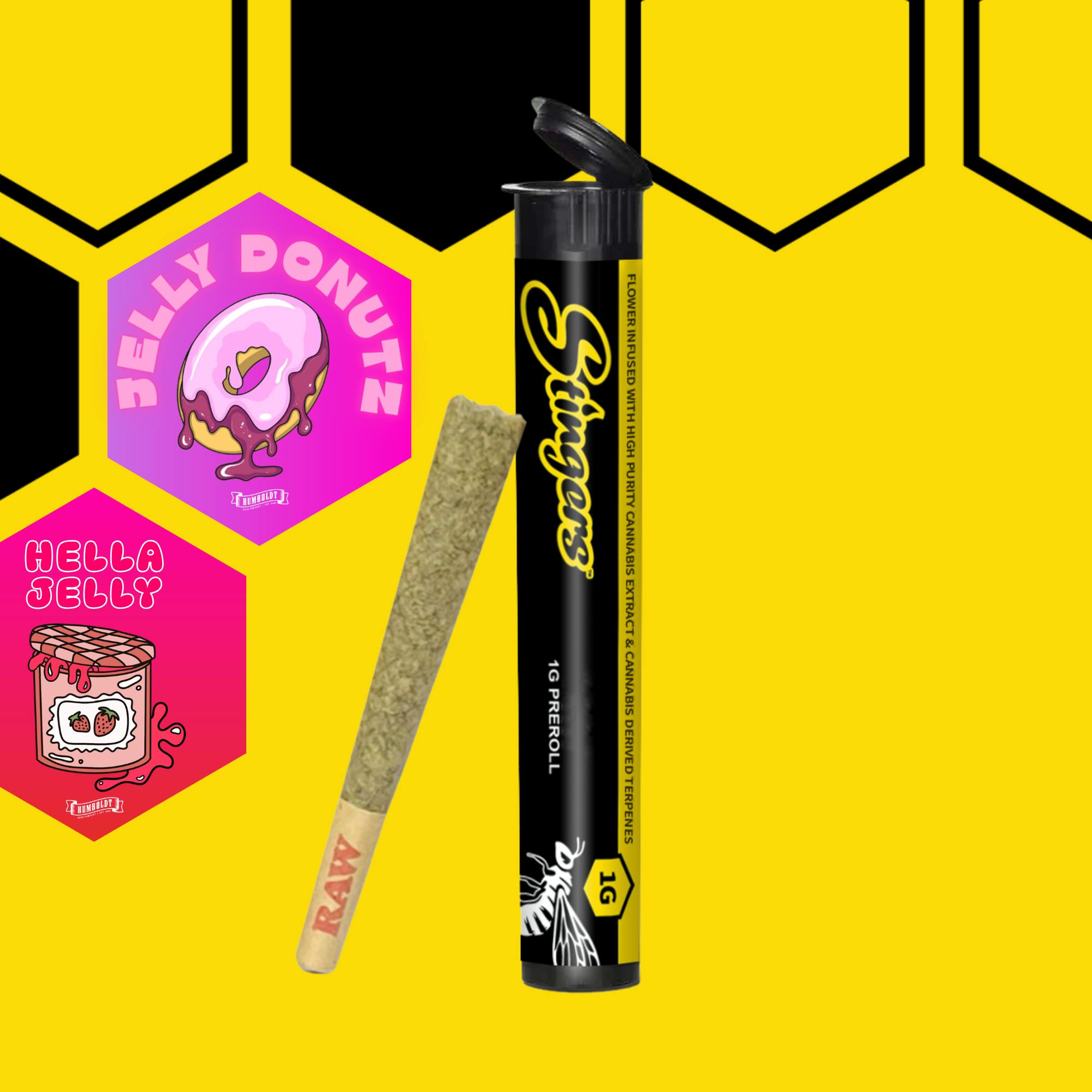 Stingers - Brand - Hella Jelly X Jelly Donutz | Infused Joint | 1g - 1