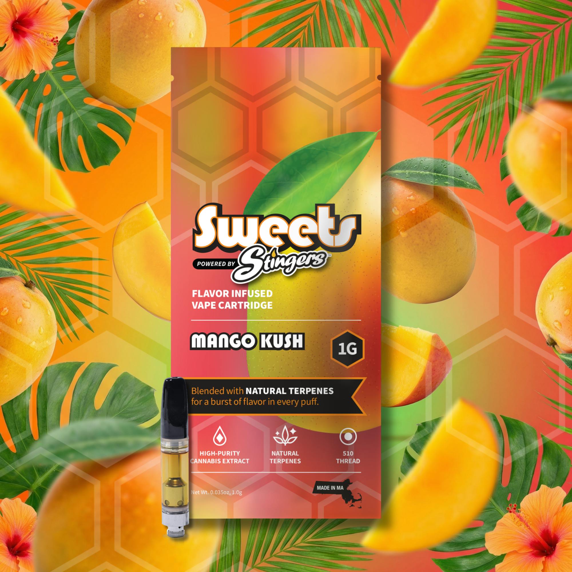 Stingers - Brand - Mango Kush | 510 Cartridge | 1g - 1