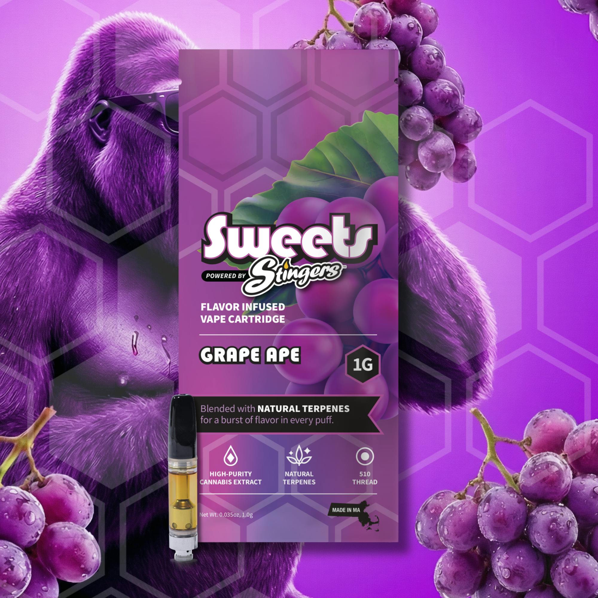 Stingers - Brand - Grape Ape | 510 Cartridge | 1g - 1
