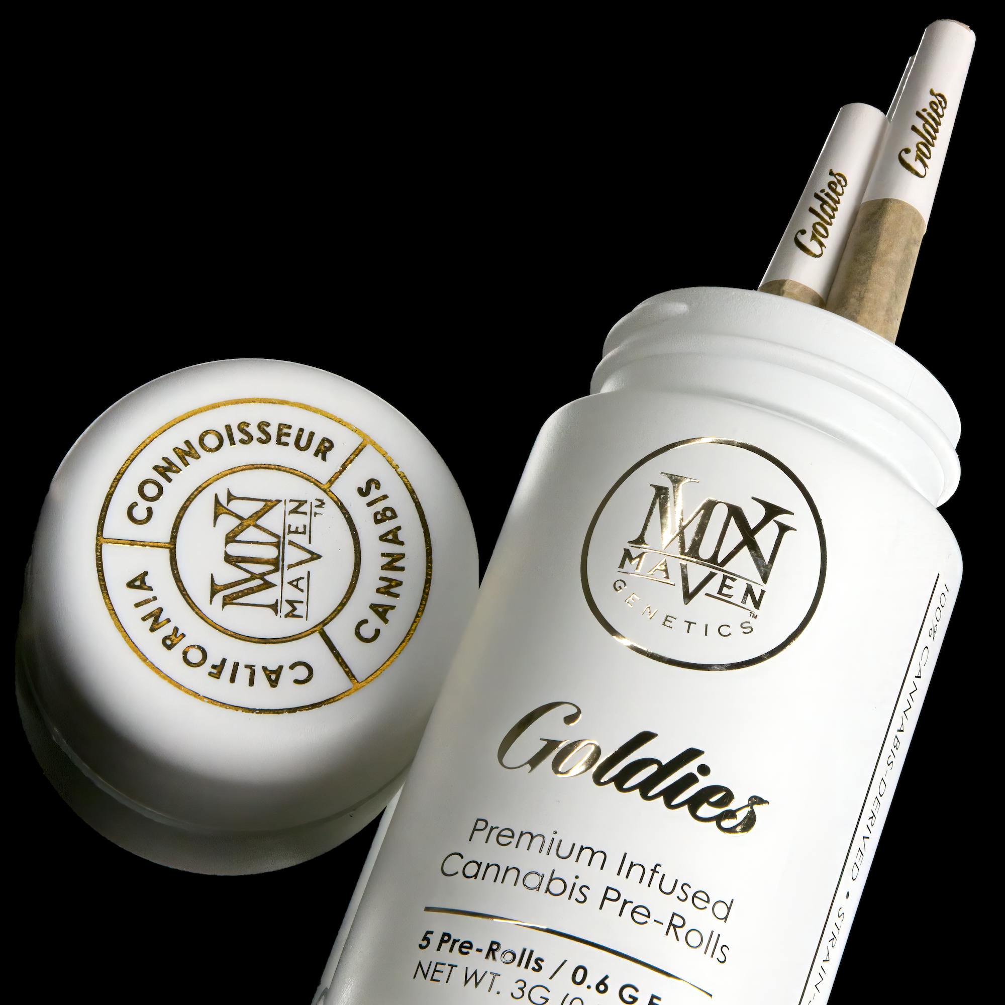 Maven Genetics - Pineapple Biscotti Goldies Infused Pre-Rolls 5-Pack [3g] - 1