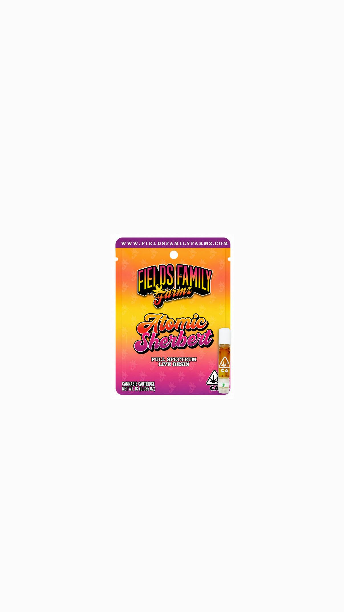 Fields Family Farmz - Atomic Sherbert 1G Live Resin Cartridge - 1