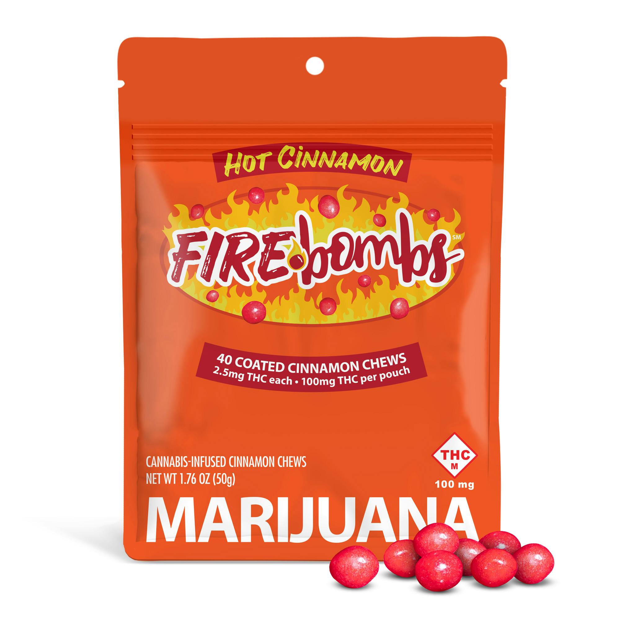 Joyibles - Fire Bombs Hot Cinnamon - 100mg THC (40pk / 2.5mg THC ea) - 1