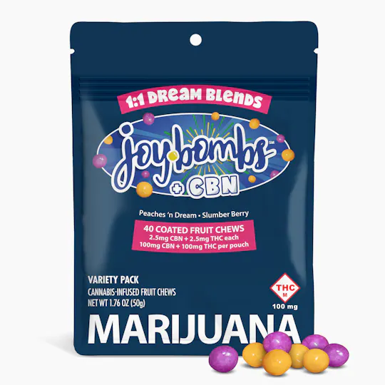 Joyibles - Joy Bombs + CBN 1:1 Dream Blends - 100mg THC (40pk / 2.5mg THC & CBN ea) - 1