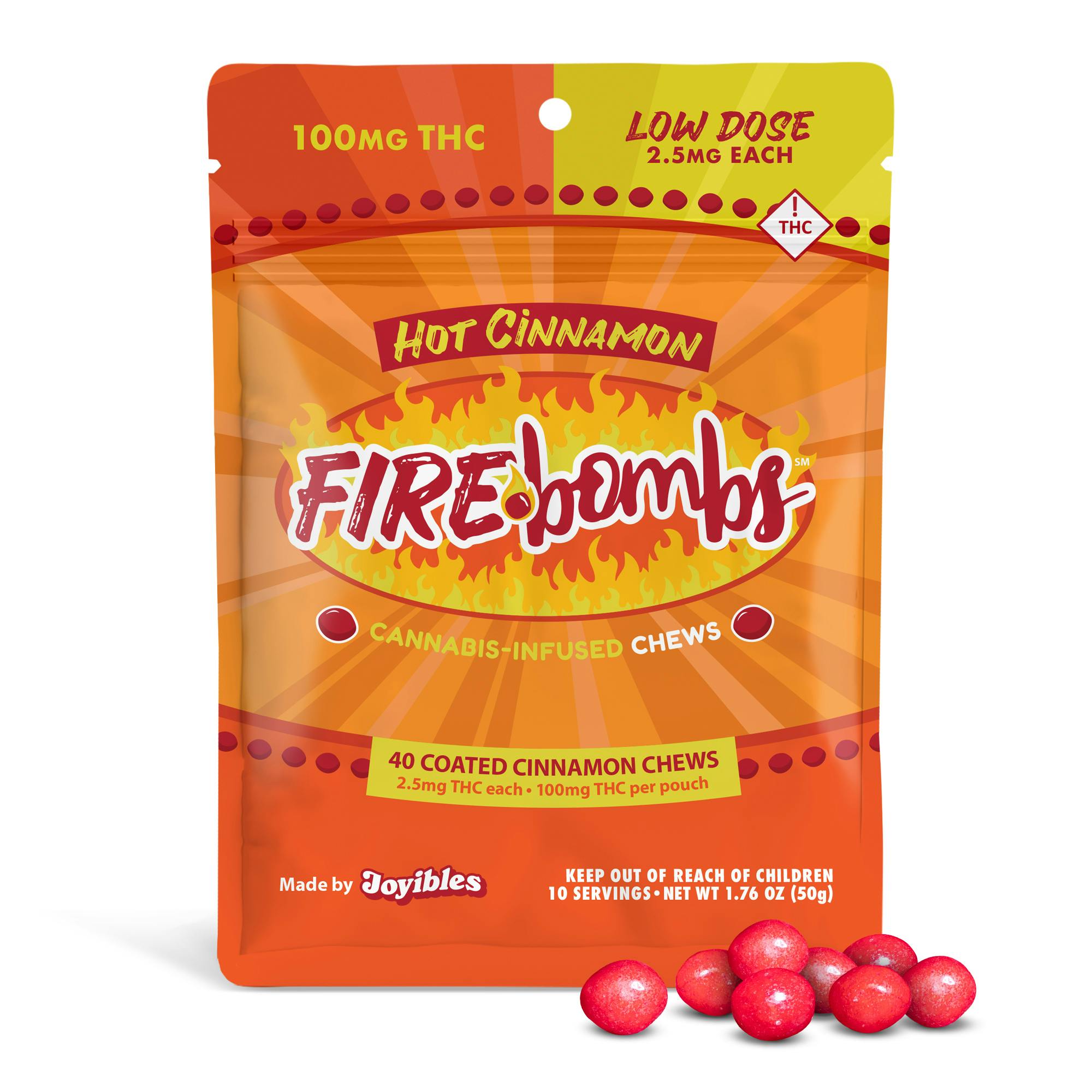 Joyibles - Fire Bombs Hot Cinnamon - 100mg THC (40pk / 2.5mg THC ea) - 1