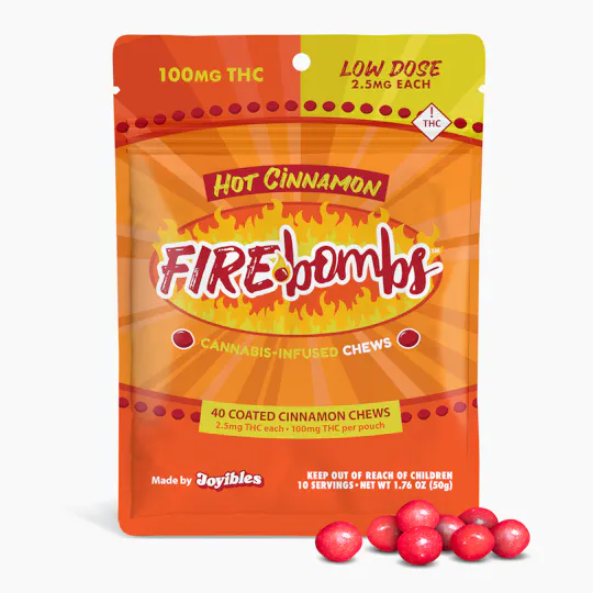 Joyibles - Fire Bombs Hot Cinnamon - 100mg THC (40pk / 2.5mg THC ea) - 1