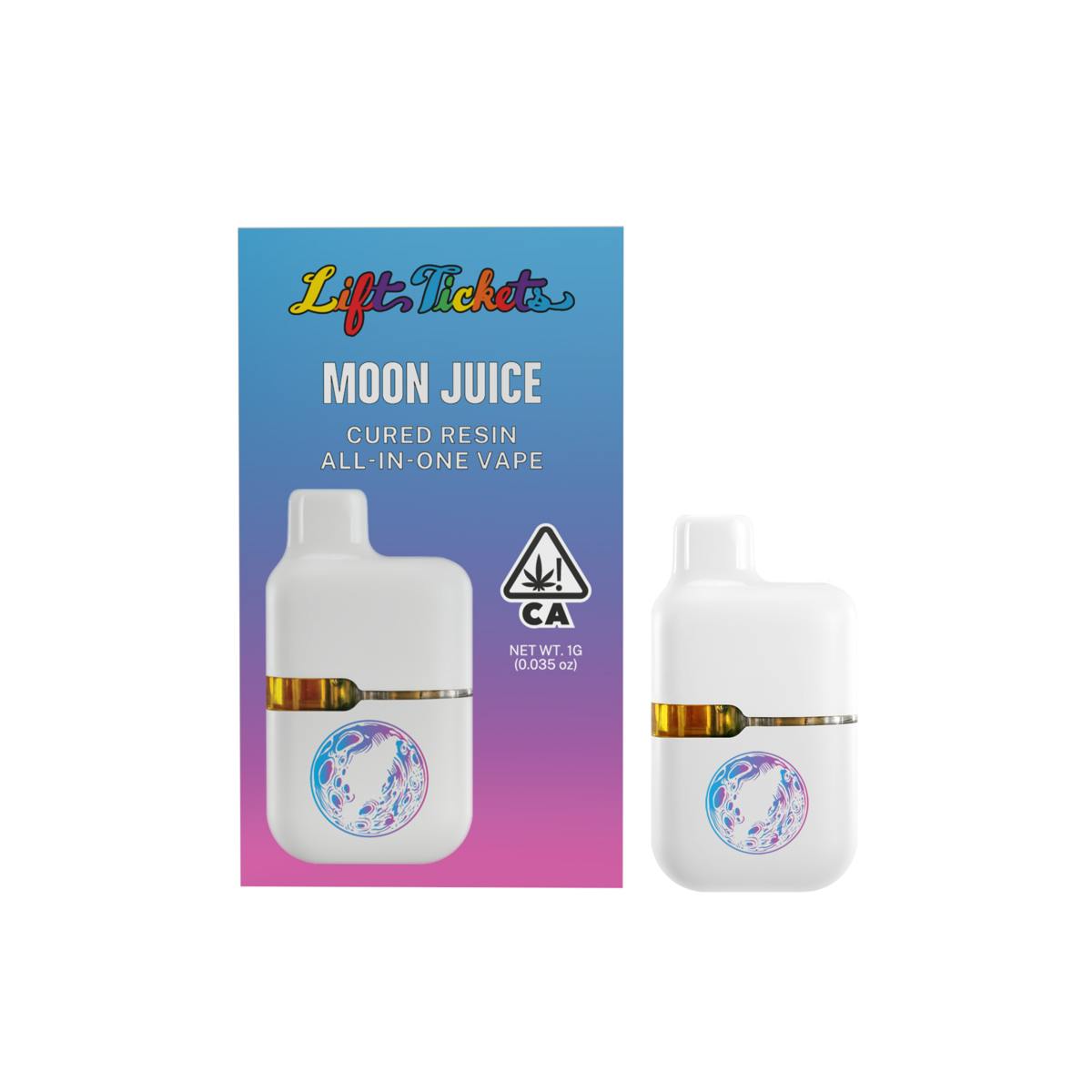 Lift Tickets - Strawberry cough 1g Moon Juice AIOs - 1