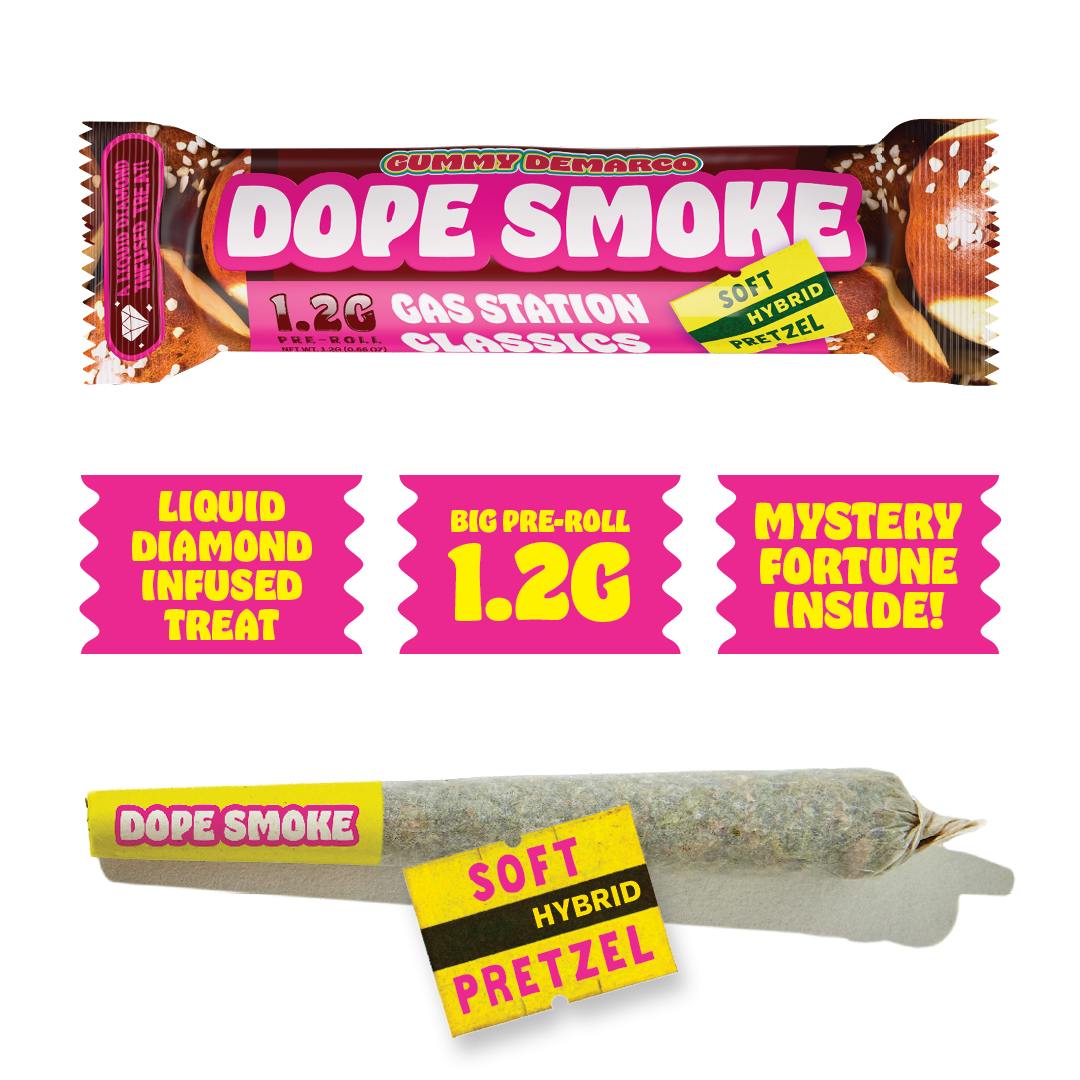 Gummy Demarco - DOPE SMOKE | Soft Pretzel | Liquid Diamond Infused Joint | 1.2G - 1