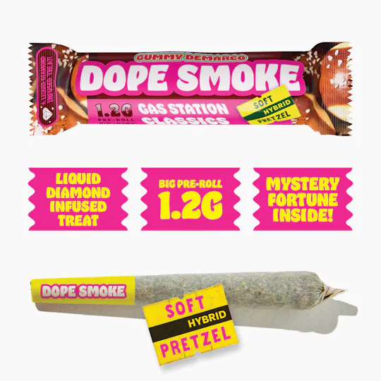 Gummy Demarco - DOPE SMOKE | Soft Pretzel | Liquid Diamond Infused Joint | 1.2G - 1