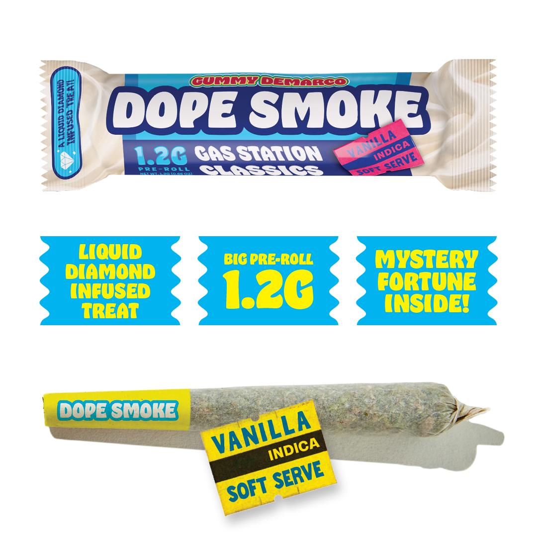 Gummy Demarco - DOPE SMOKE | Vanilla Soft Serve | Liquid Diamond Infused Joint | 1.2G - 1