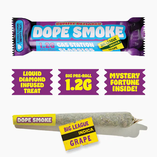 Gummy Demarco - DOPE SMOKE | Big League Grape | Liquid Diamond Infused Joint | 1.2G - 1