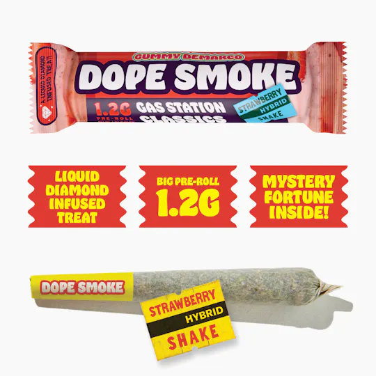 Gummy Demarco - DOPE SMOKE | Strawberry Milkshake | Liquid Diamond Infused Joint | 1.2G - 1