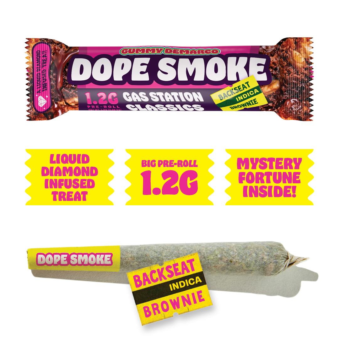 Gummy Demarco - DOPE SMOKE | Backseat Brownie | Liquid Diamond Infused Joint | 1.2G - 1
