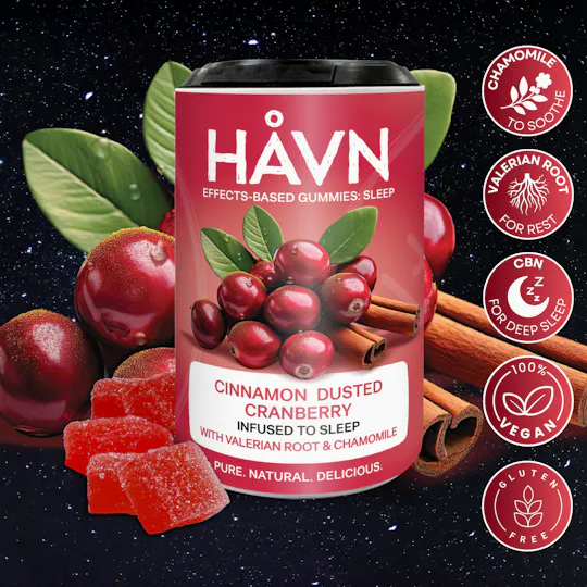 HAVN - Cinnamon Cranberry | 2:1 CBN:THC | 100mg | 20ct | 5mg/ea - 1