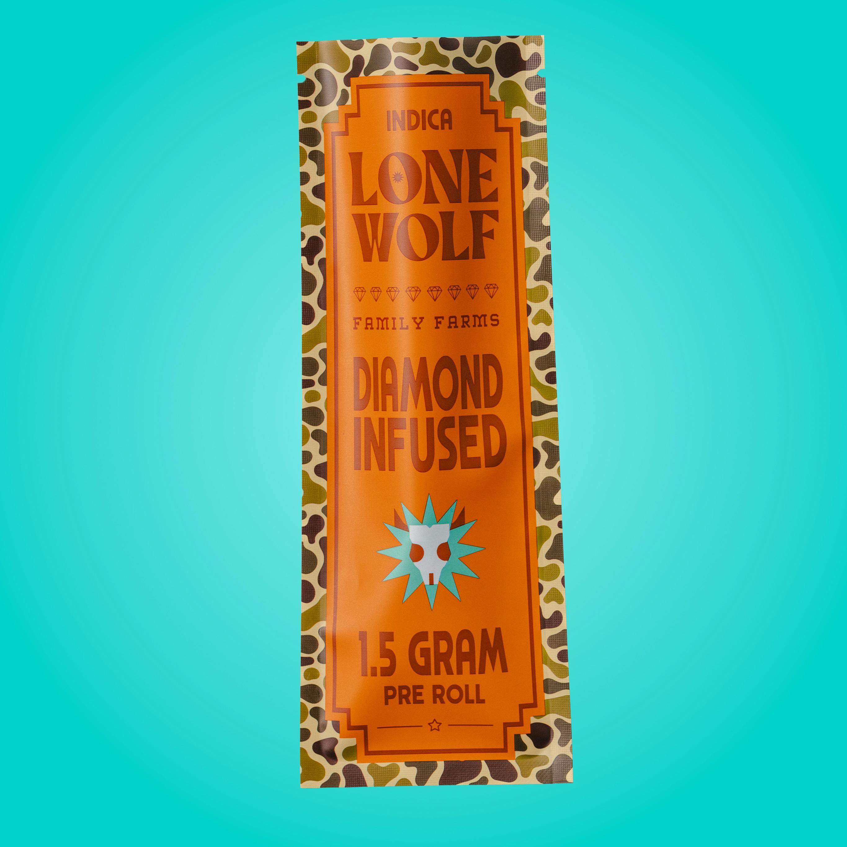 Lone Wolf Family Farms - Hippie Gold | Diamond Infused Joint | 1.5g - 1
