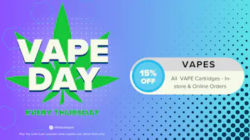 The Bud Stop 😊 VAPE DAY - 15% OFF 😊