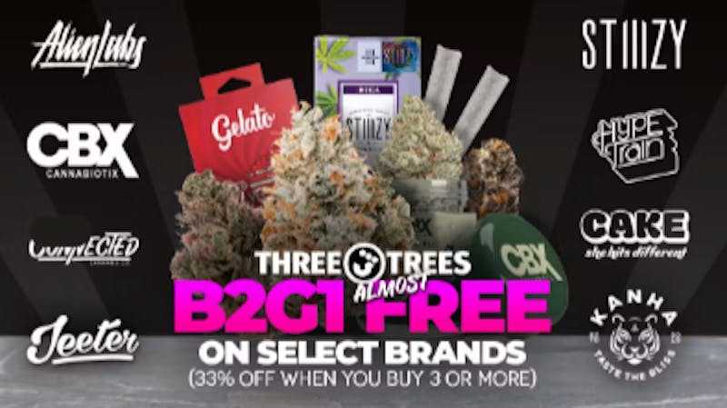 Three Trees - Walnut Creek B2G1 Free (Almost), Mix N Match