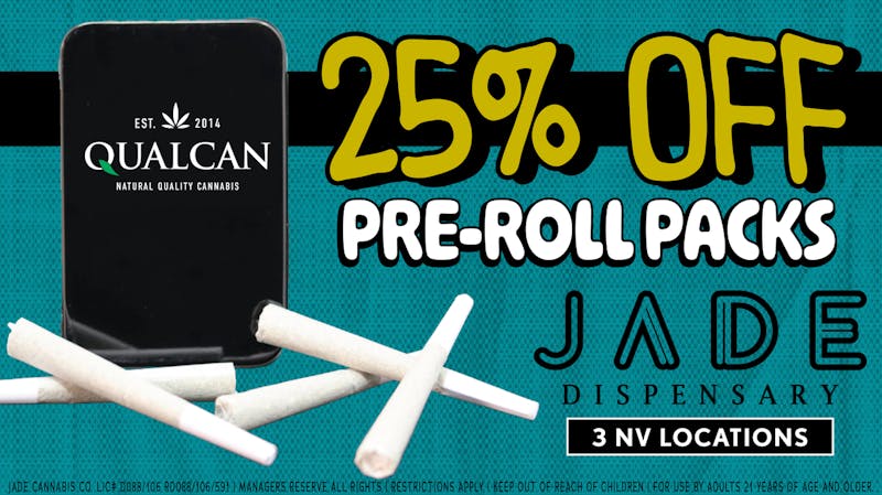 Jade Cannabis Co. 25% Off Pre-Roll Packs