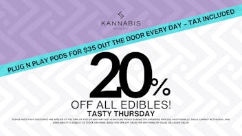 Kannabis Works Tasty Thursday! 20% off Edibles!