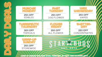 Star Buds Greenwood Phat Tuesday - 25% Off Eighths