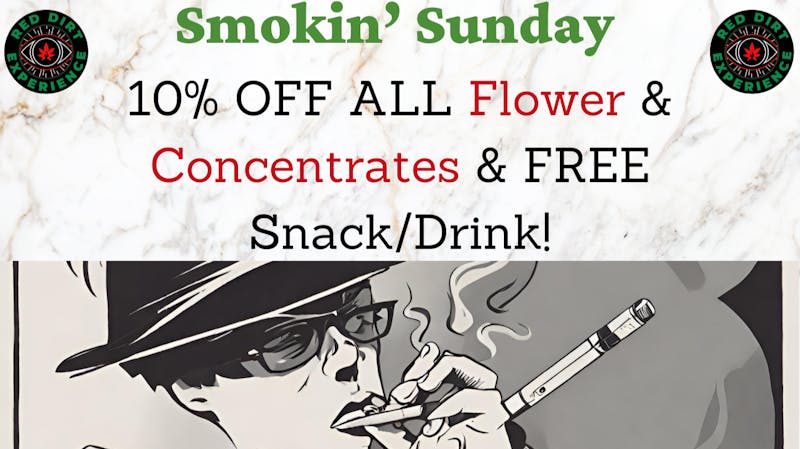 Red Dirt Experience - Mustang Smokin' Sunday! 10%OFF Conc.&Bud