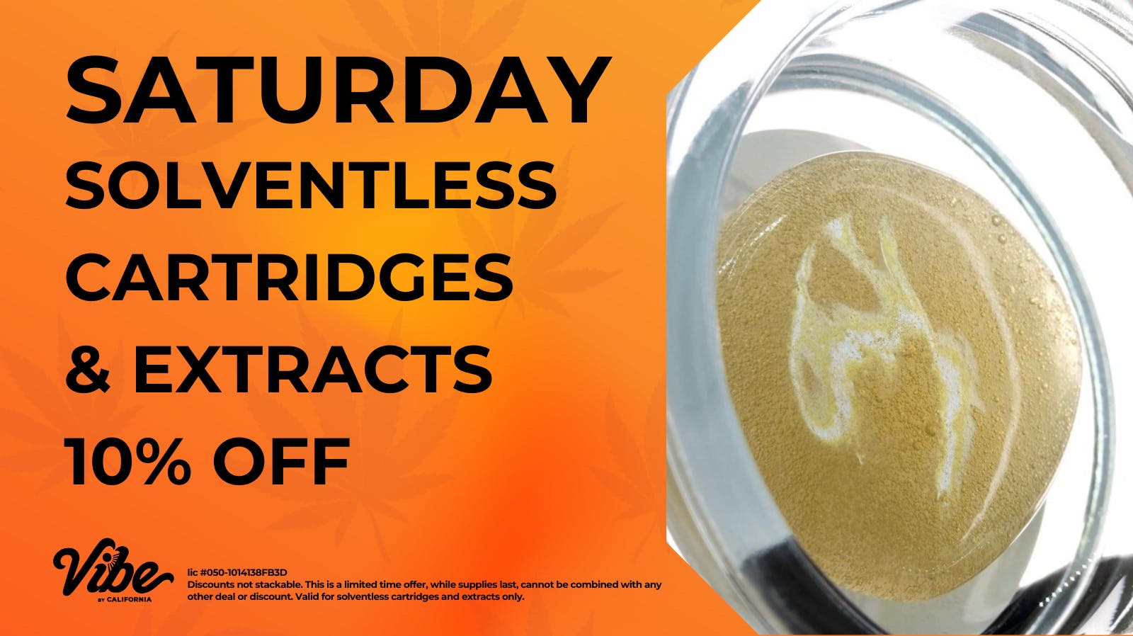 VIBE | Amberlight 10% Off Solventless Concentrates