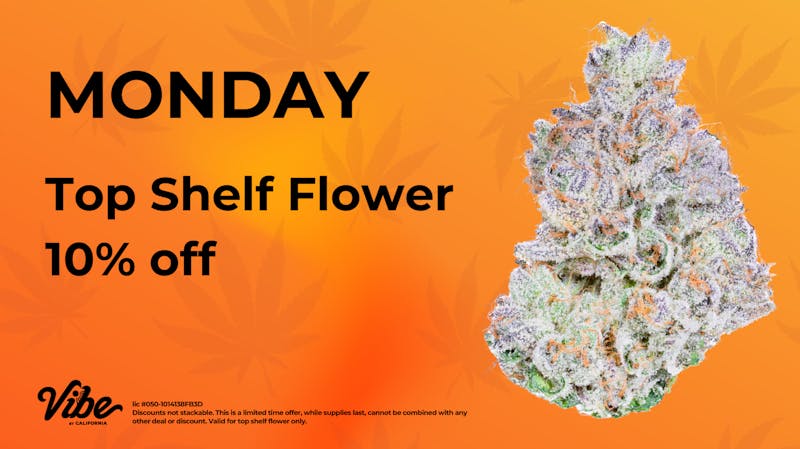VIBE | Amberlight 10% Off Top Shelf Flower