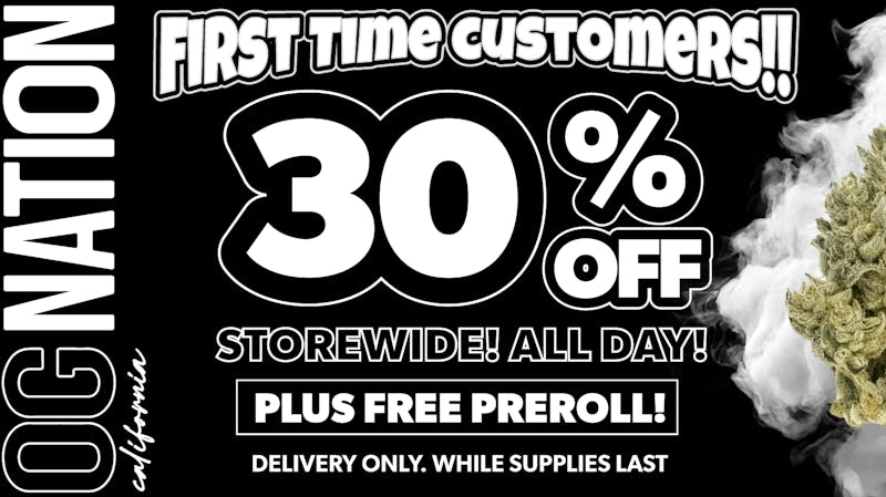 OG NATION 30% OFF + FREE PREROLL!