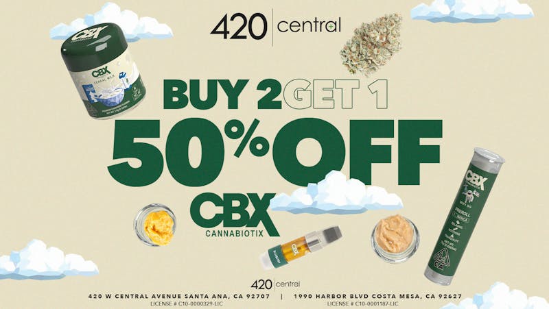 420 Central CANNABIOTIX BUY 2 GET 1 50% OFF