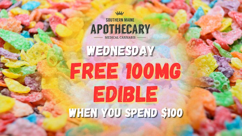 Southern Maine Apothecary Free Edible with $100 Purchase