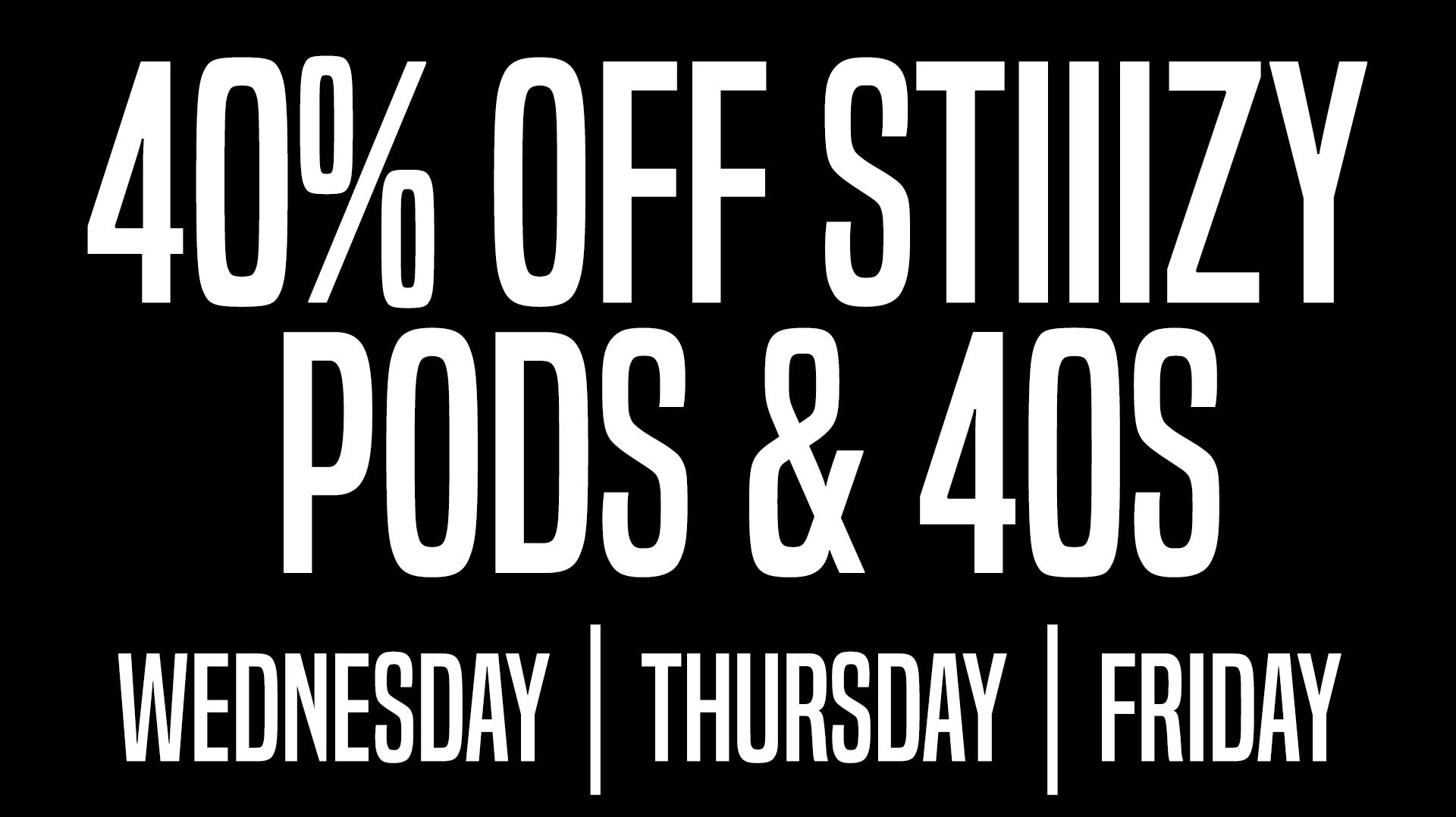 White Mountain Health Center 40% OFF STIIIZY PODS & 40S