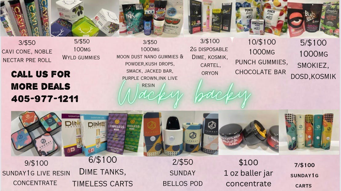 WACKY WEED! at WACKY BACKY DISPENSARY Weedmaps