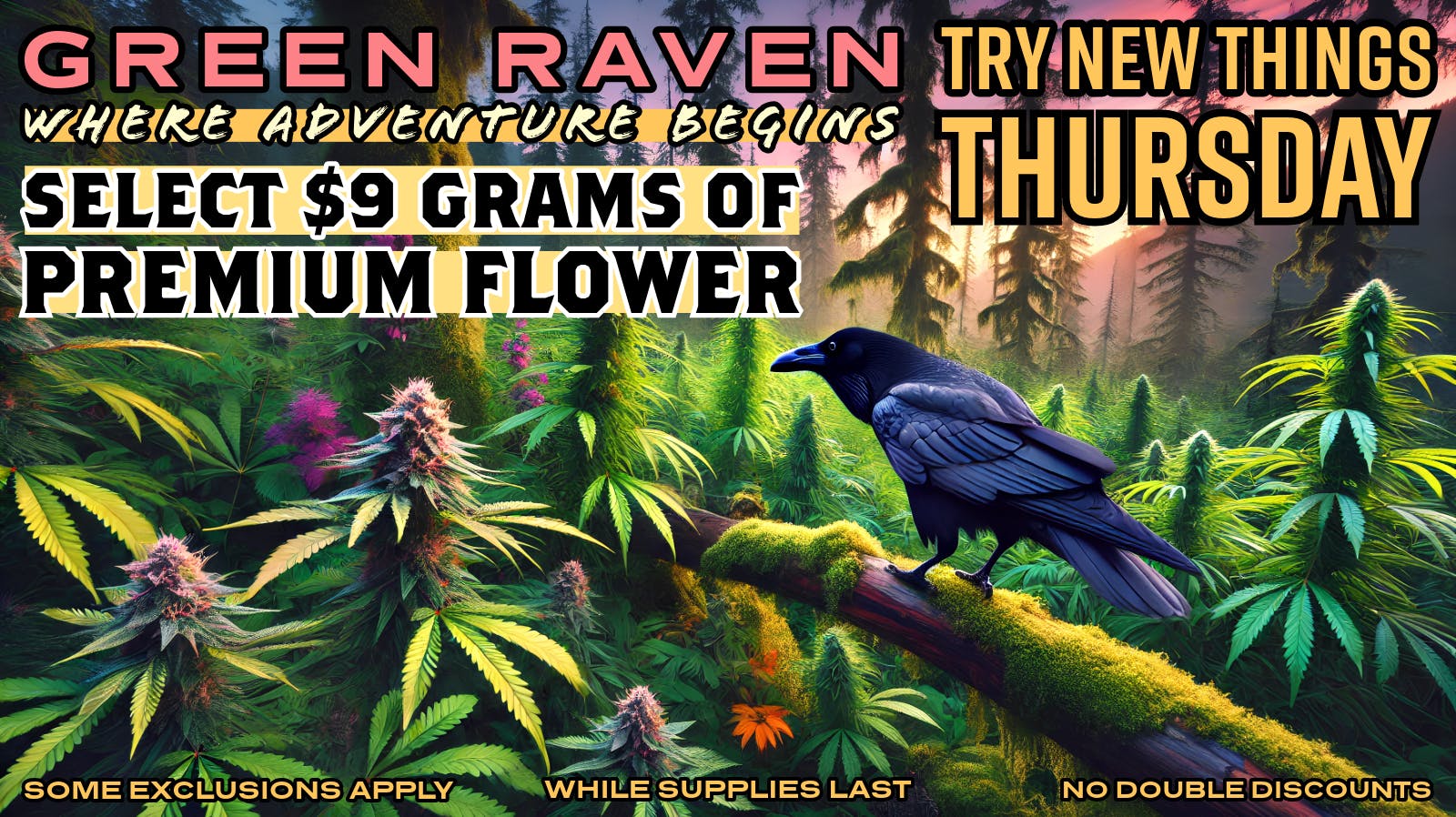 Green Raven Try New Things- Feature Gram $9
