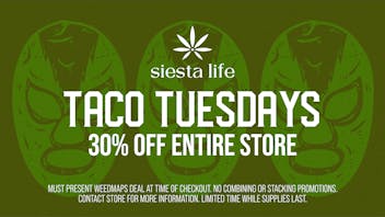 Siesta Life Encinitas TACO TUESDAY 30%