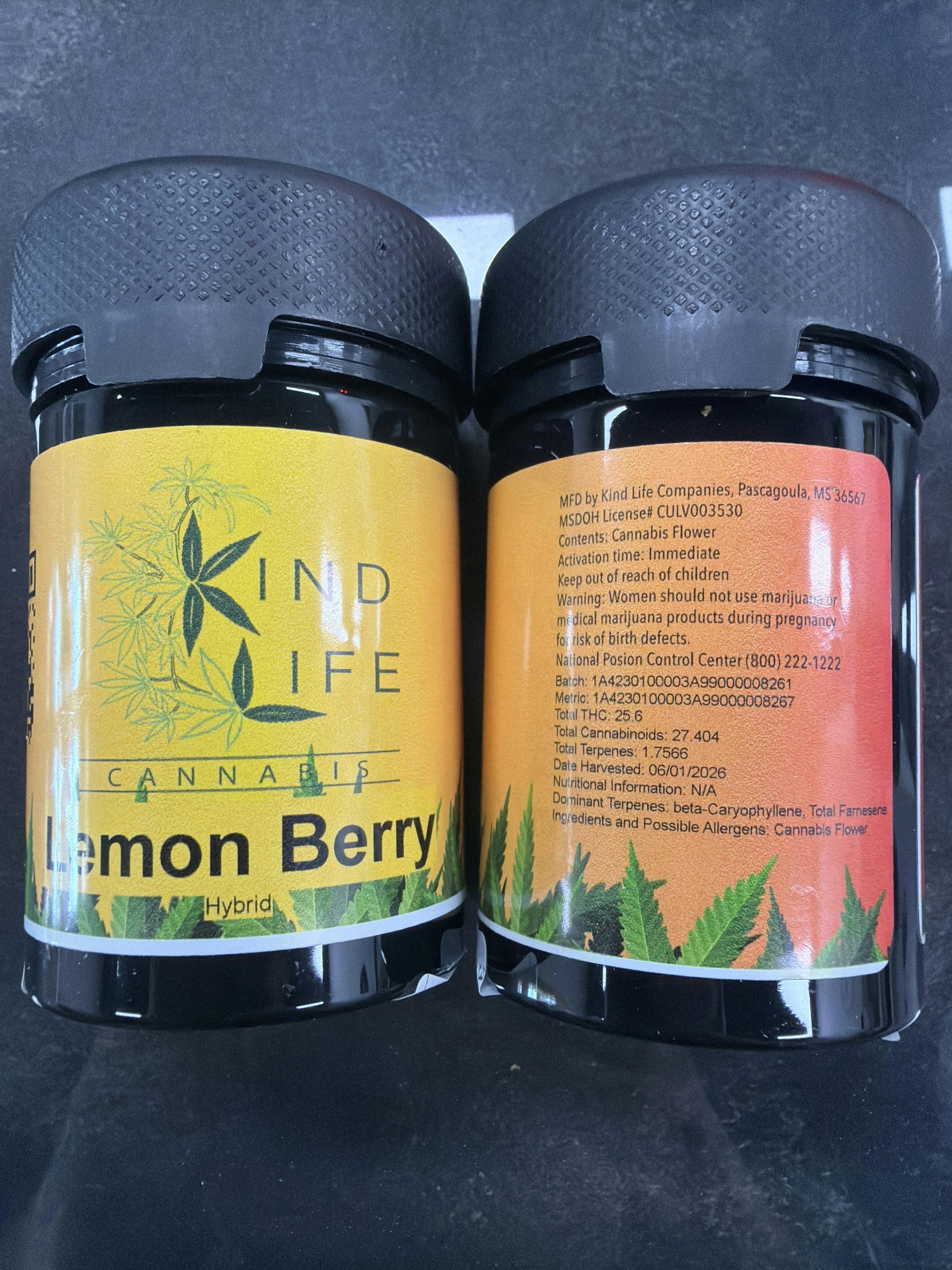 3.5g Flower | Lemon Berry 25.6% / 1.75% | KIND LIFE