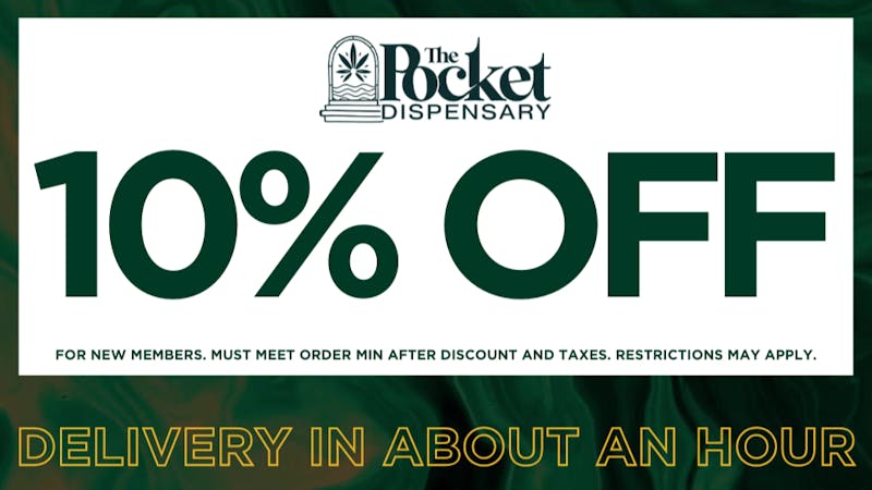 Pocket Dispensary Delivery 10% off for New Members