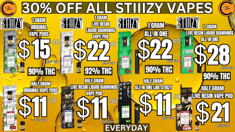 The Clinik 30% OFF ALL STIIIZY VAPES🔥