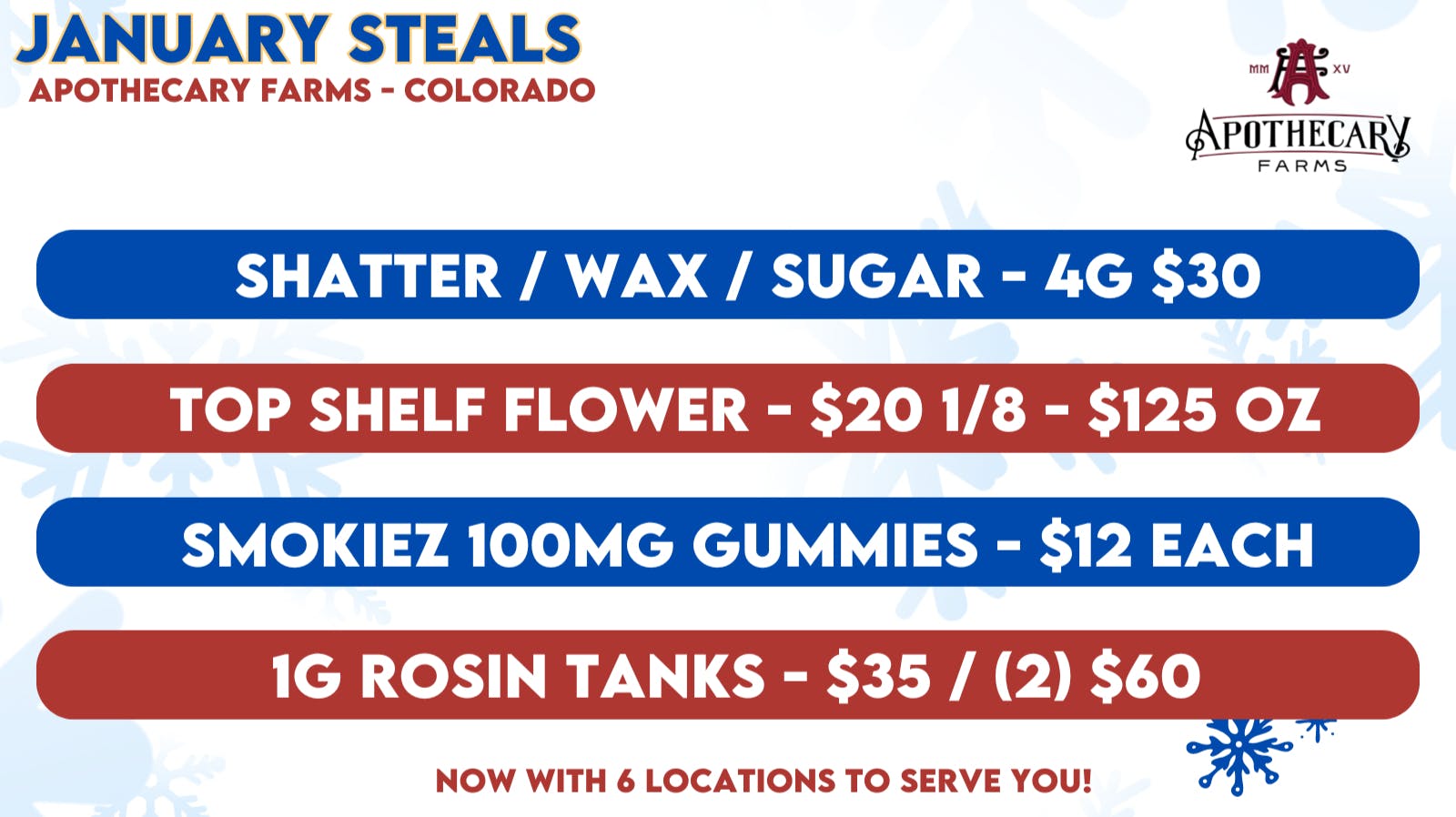 Apothecary Farms - Federal January Daily Deals