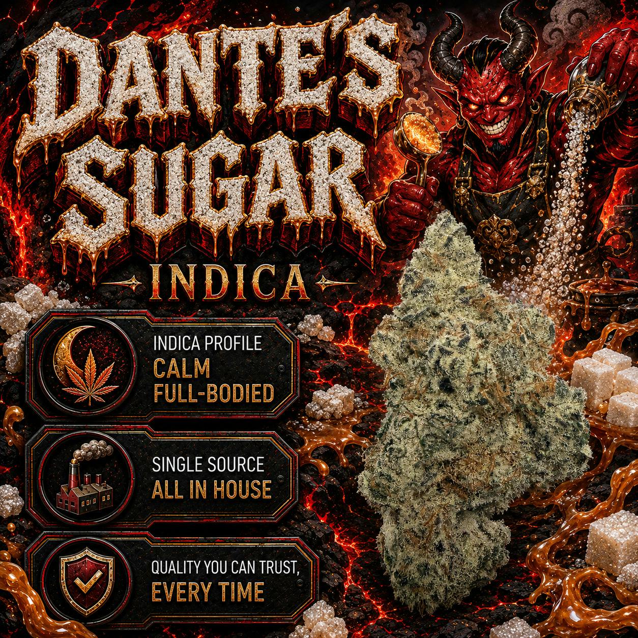 HUB Signature | The Reserve | Dante's Sugar | Indica | Deli-Flower | REC