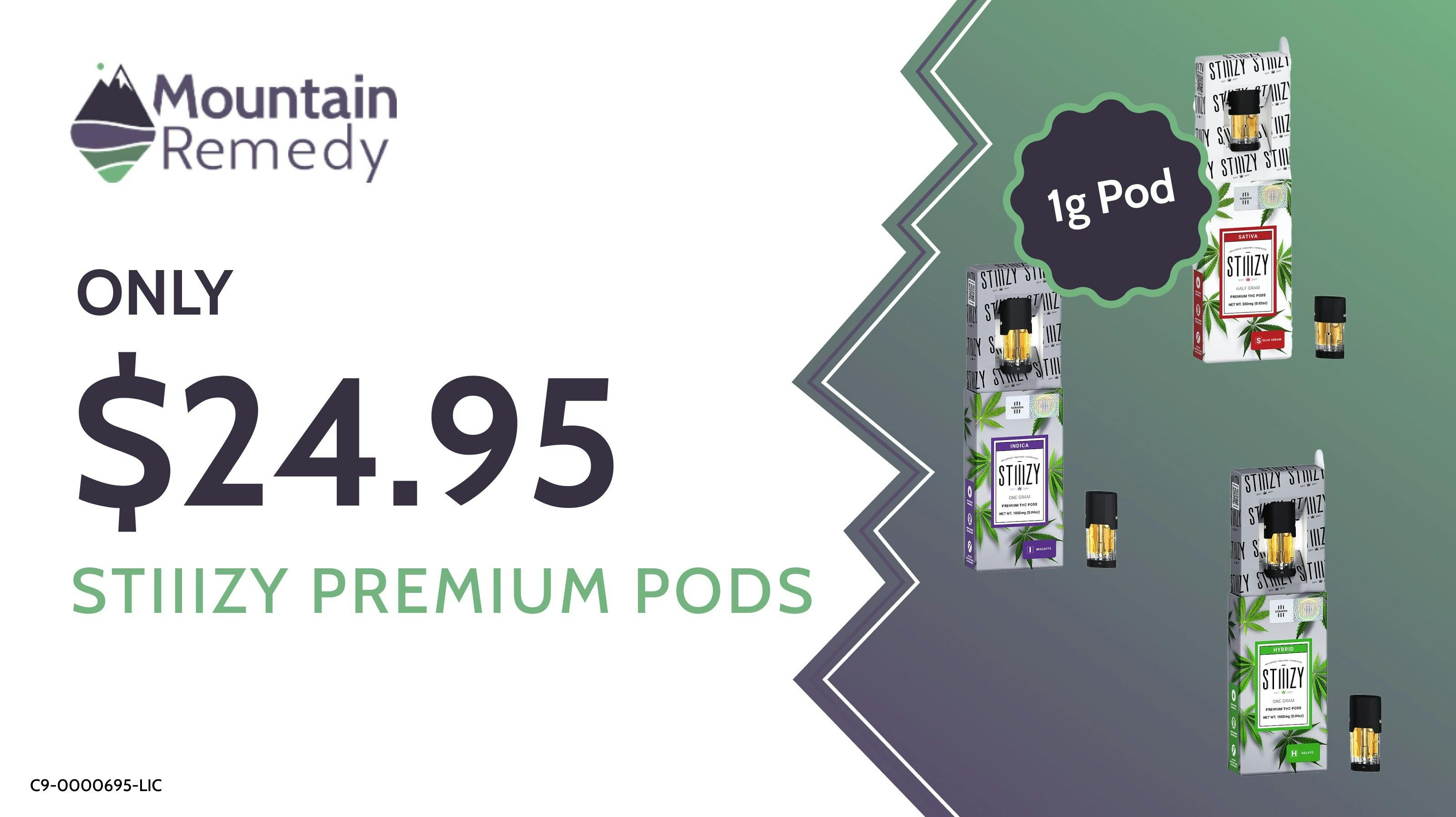 Mountain Remedy - San Francisco 1G STIIIZY Pods Only $24.95