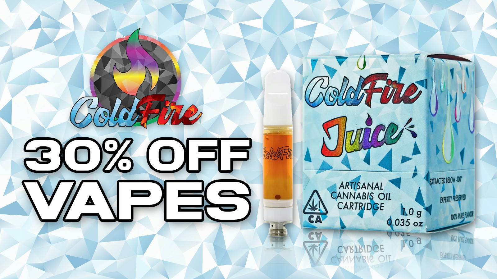 Leaf and Lion - Long Beach 30% off Cold Fire Vape Carts!